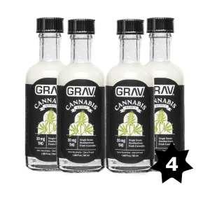 GRAV® Cannabis Spirit Black Label - 50ml Bottle, 4-Pack