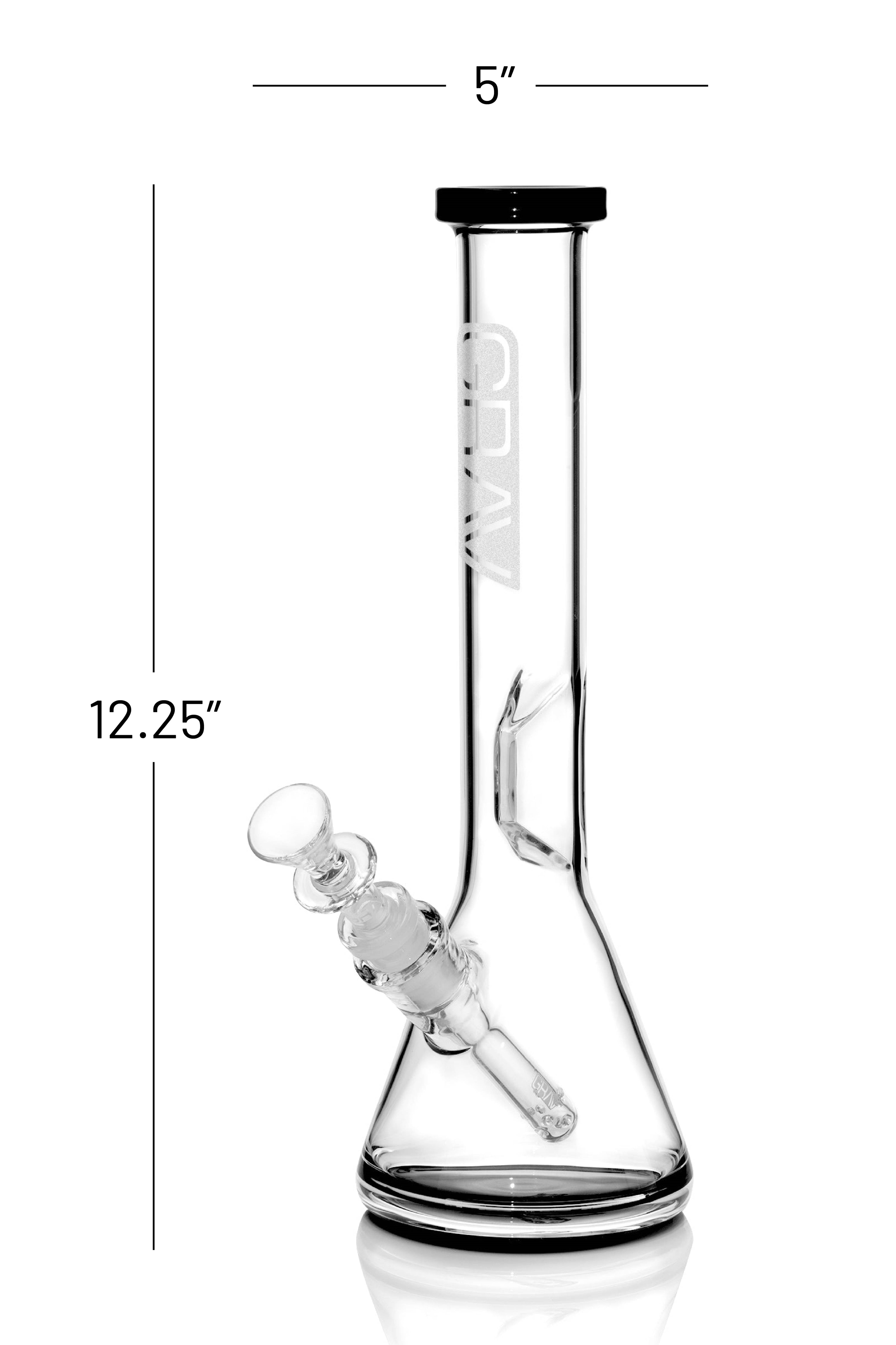 GRAV® Medium, Black Accent Beaker Base Water Pipe - Image 3