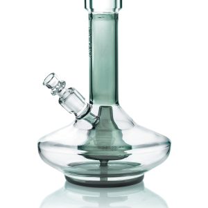 GRAV® Small Wide Base Water Pipe - Smoke with Clear Accents